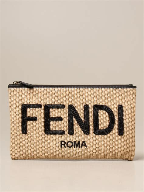 pochette fendi paglia|farfetch borse fendi.